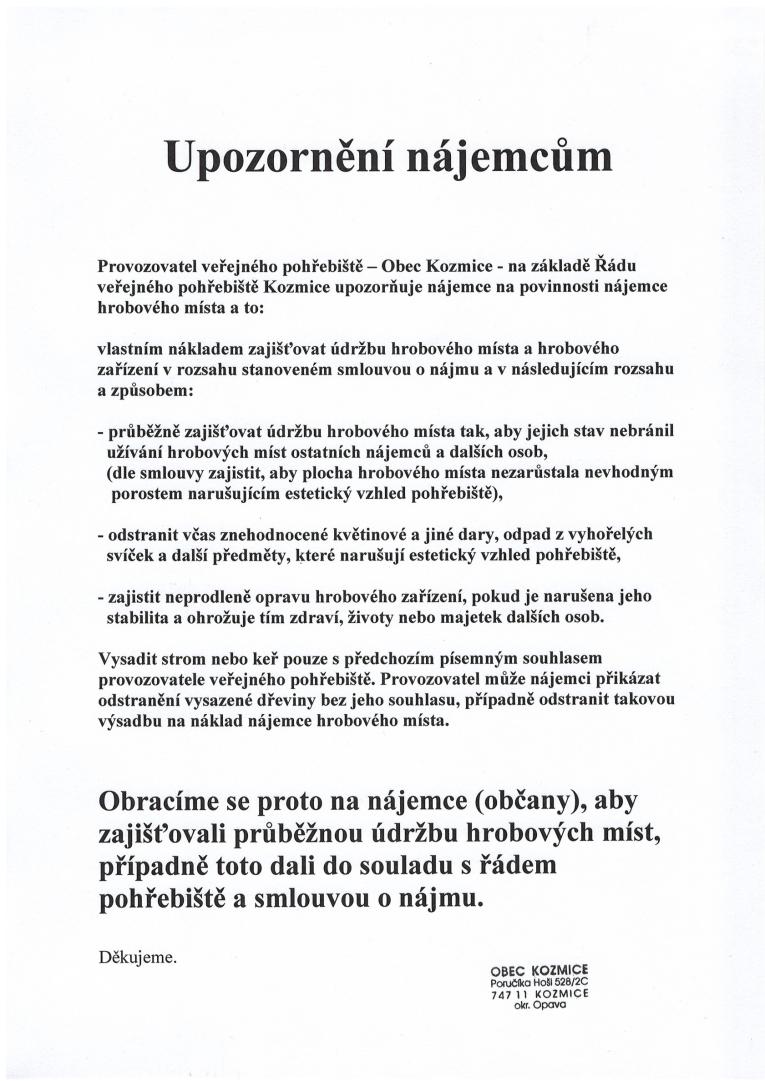 Upozornění