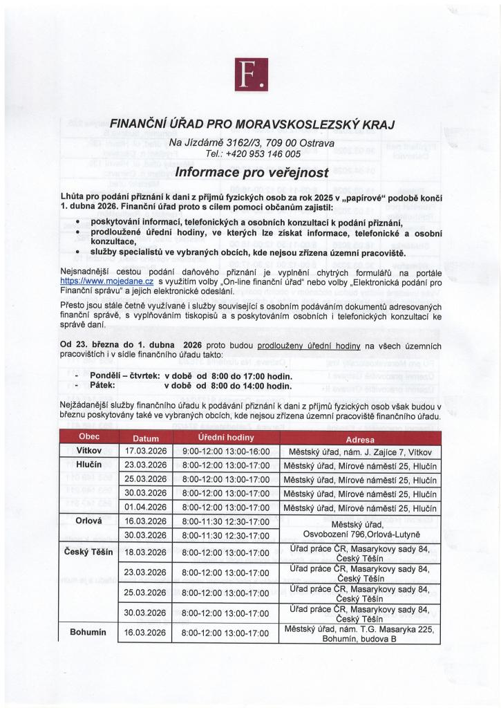 Informace pro&nbsp;veřejnost 1