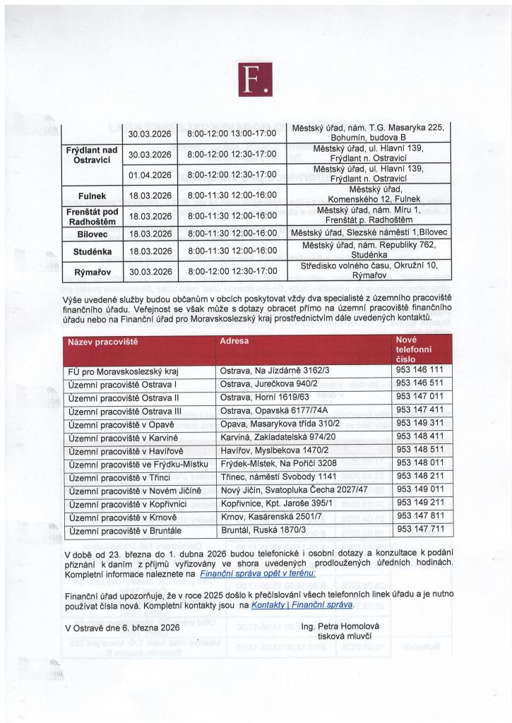 Informace pro&nbsp;veřejnost 2