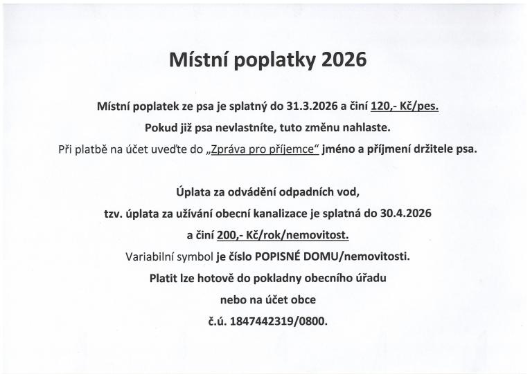 místní poplatky 2026